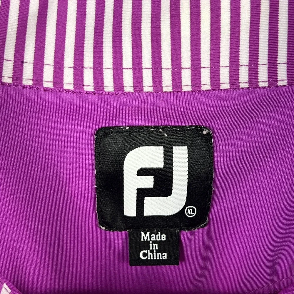 FootJoy FJ Golf Men's Polo Shirt‎ Collar Logo PINK Magenta Ironwood Golf Club